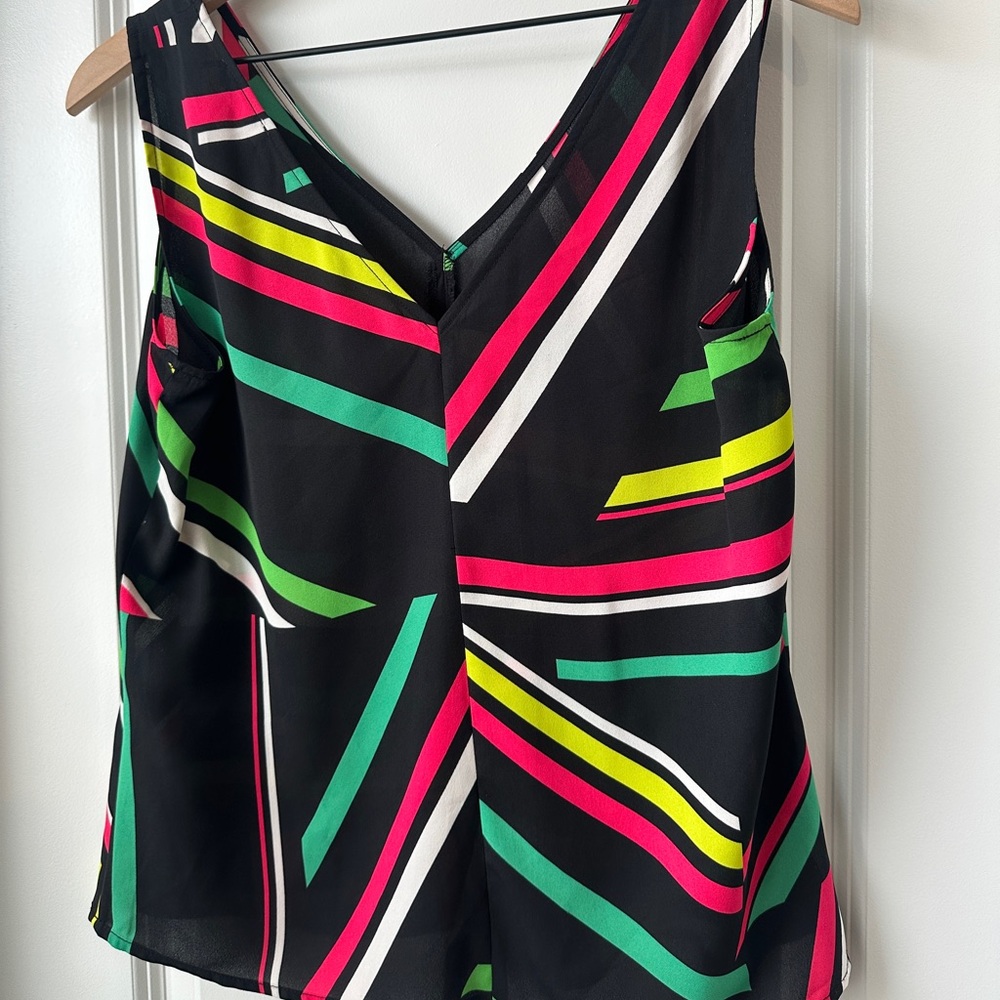 Bar III Multicolor Striped Blouse